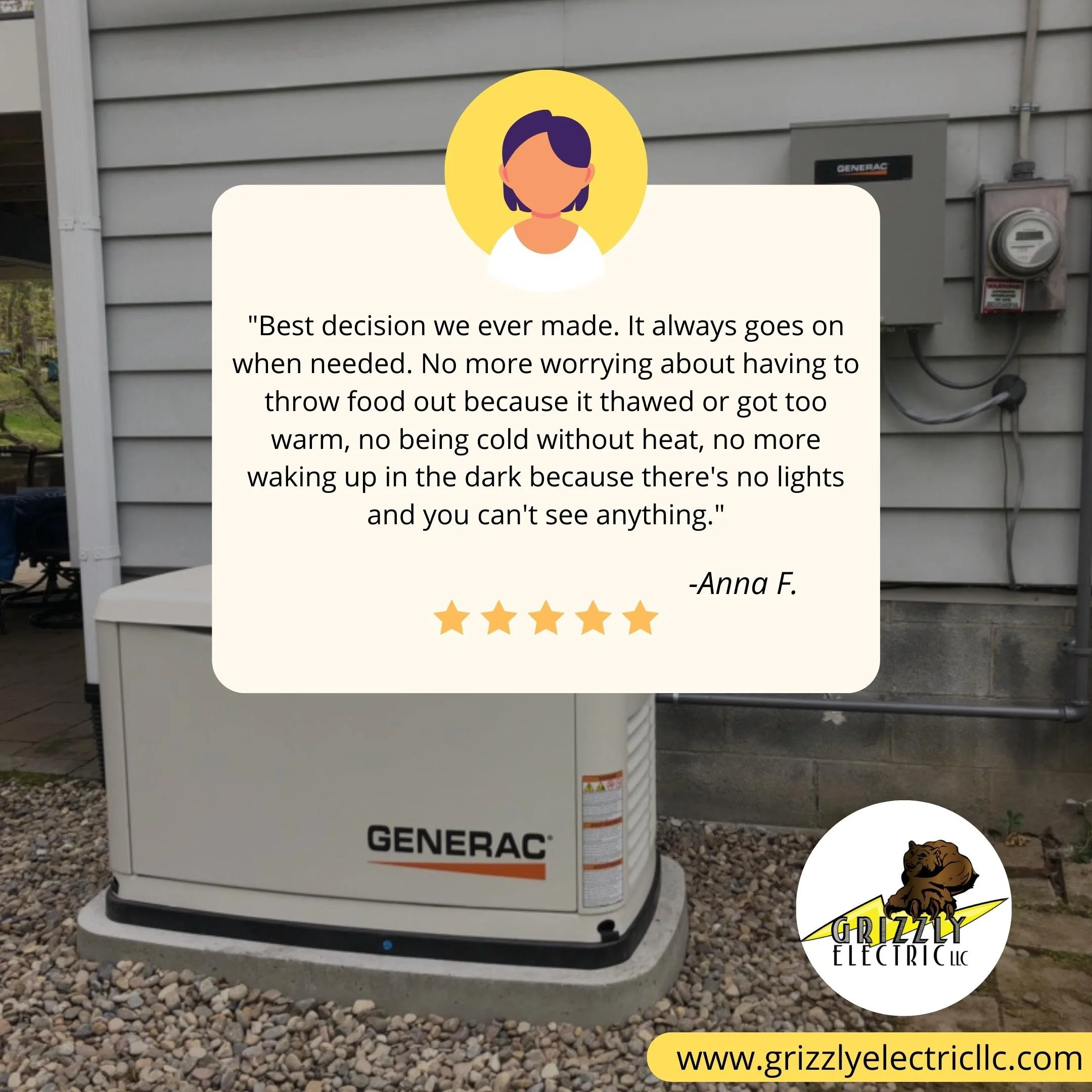 Generator customer testimonial promotion