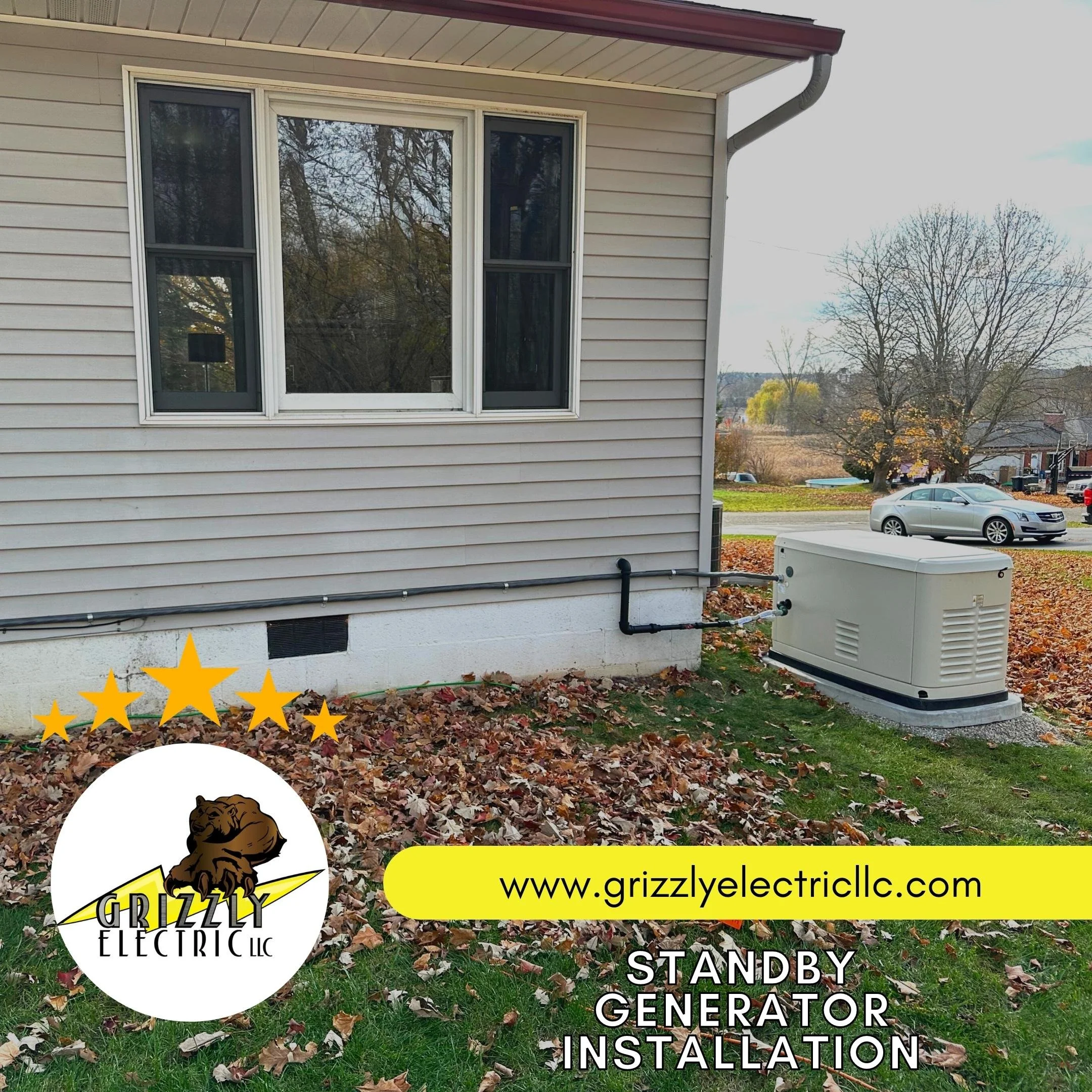 Residential generator installation photo