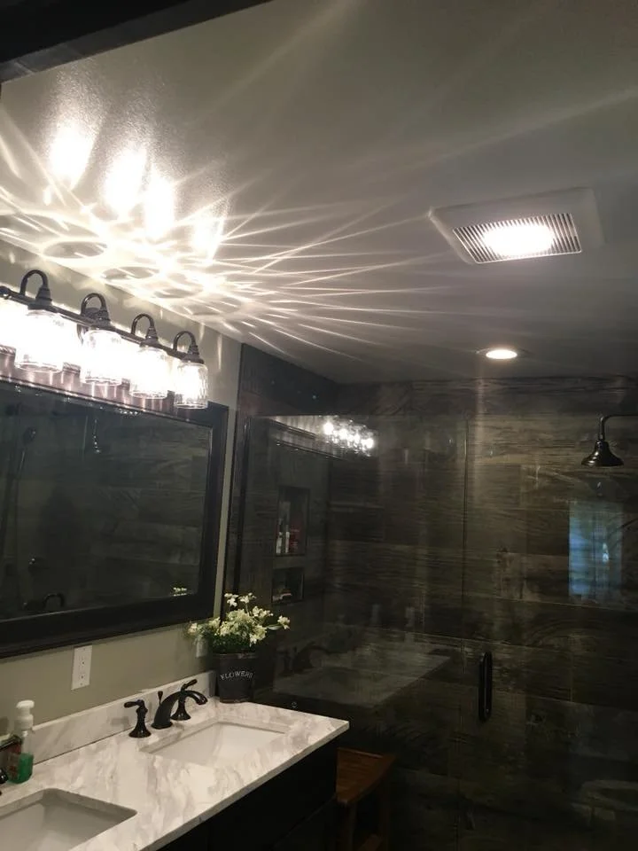 Bathroom lighting installation