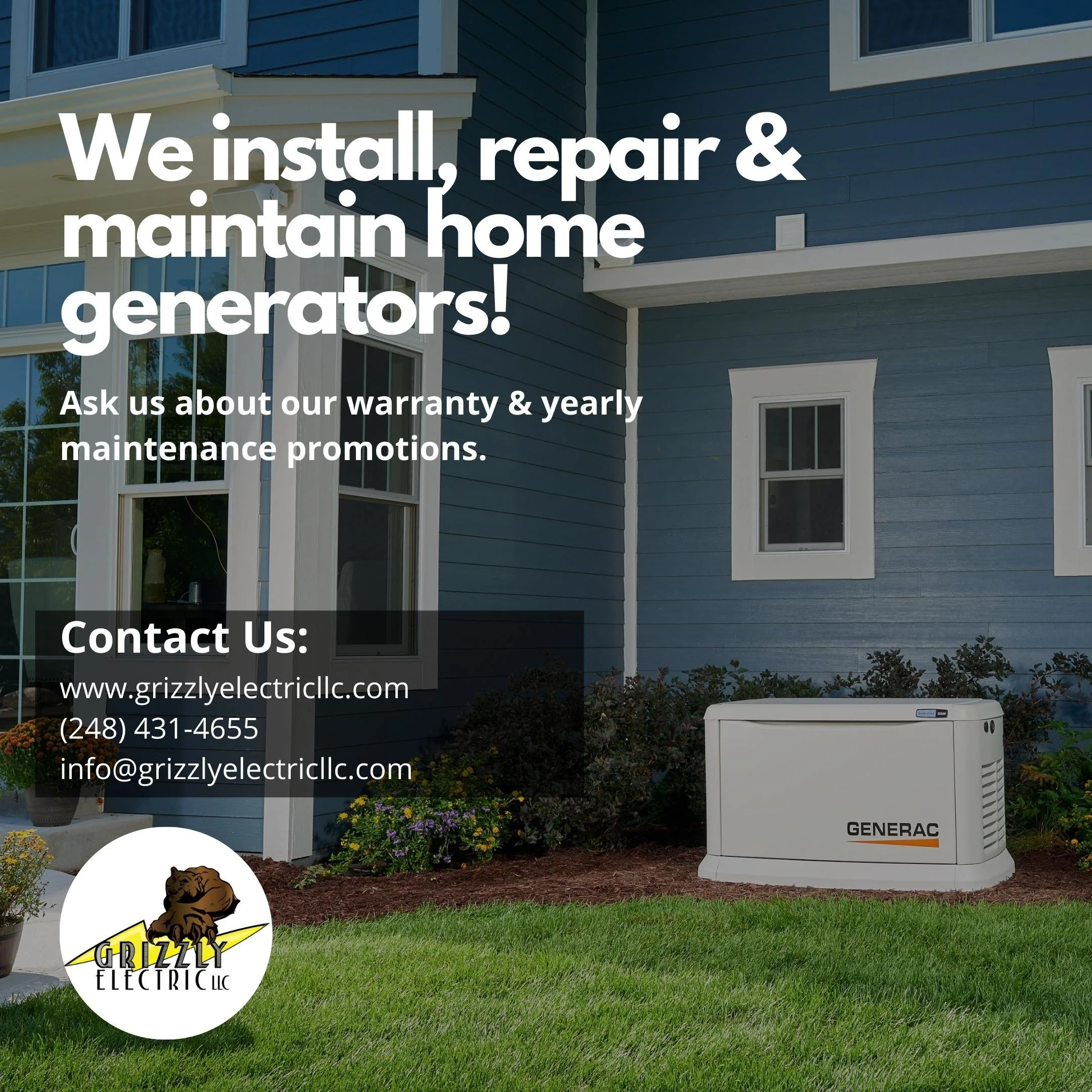 We install repair and maintain home generators