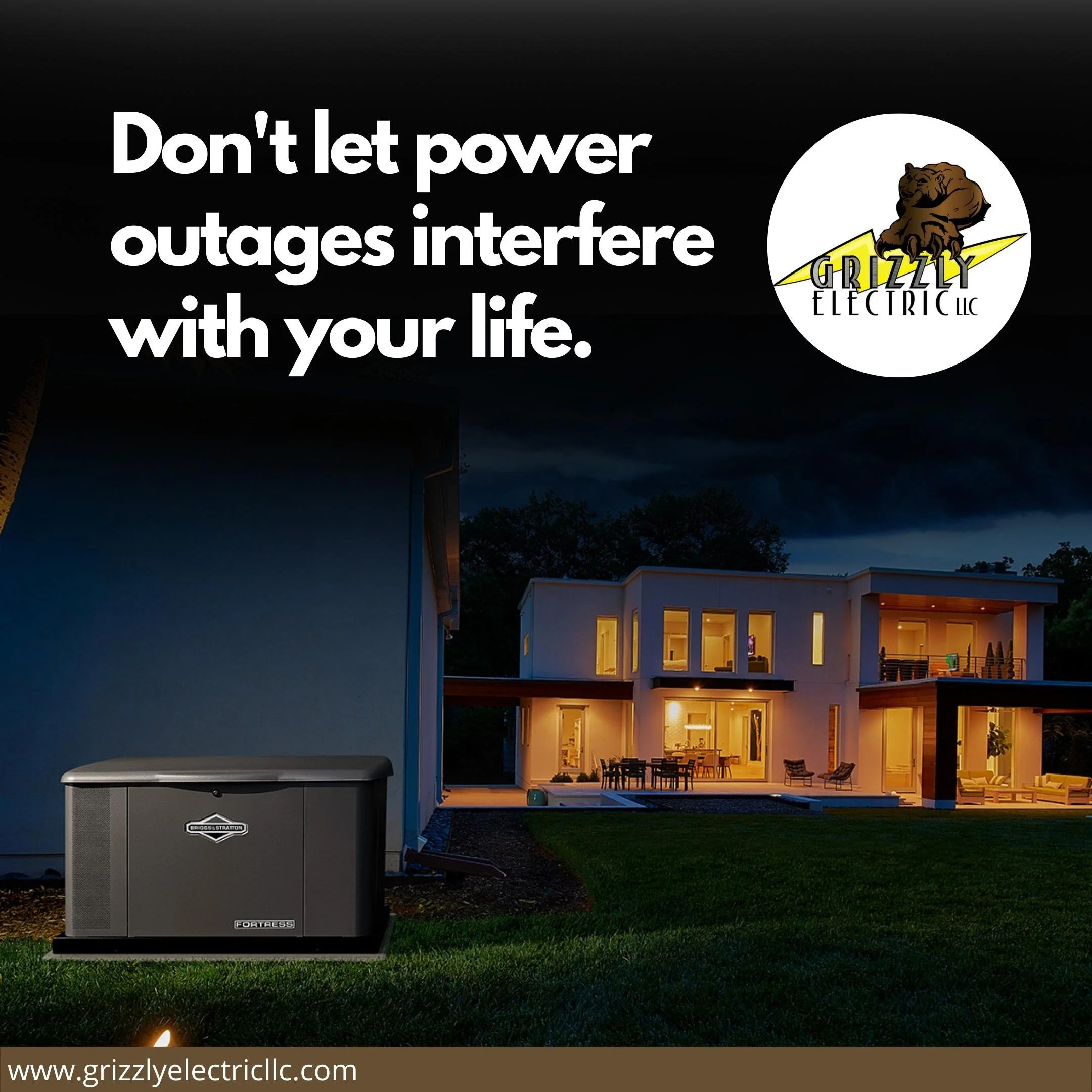 Residential generator installation photo